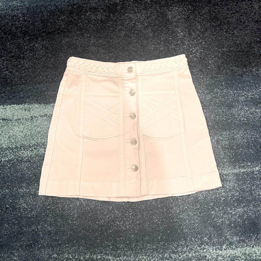 Veronica Beard White Jean Skirt